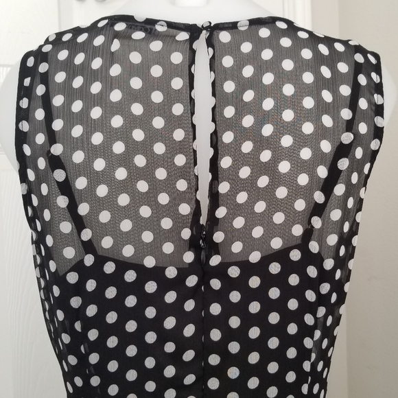 Calvin Klein Polka Dot High Low Dress Size 6 - Picture 9 of 15